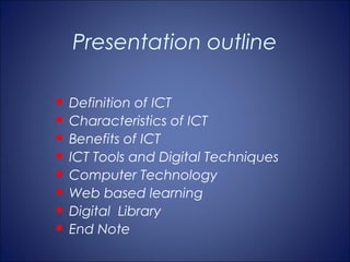 Integration  of  ICT in Teaching and Learning Slide 2