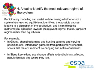Dynamic drivers of disease in Africa: Integration of participatory research