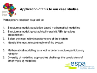 Dynamic drivers of disease in Africa: Integration of participatory research