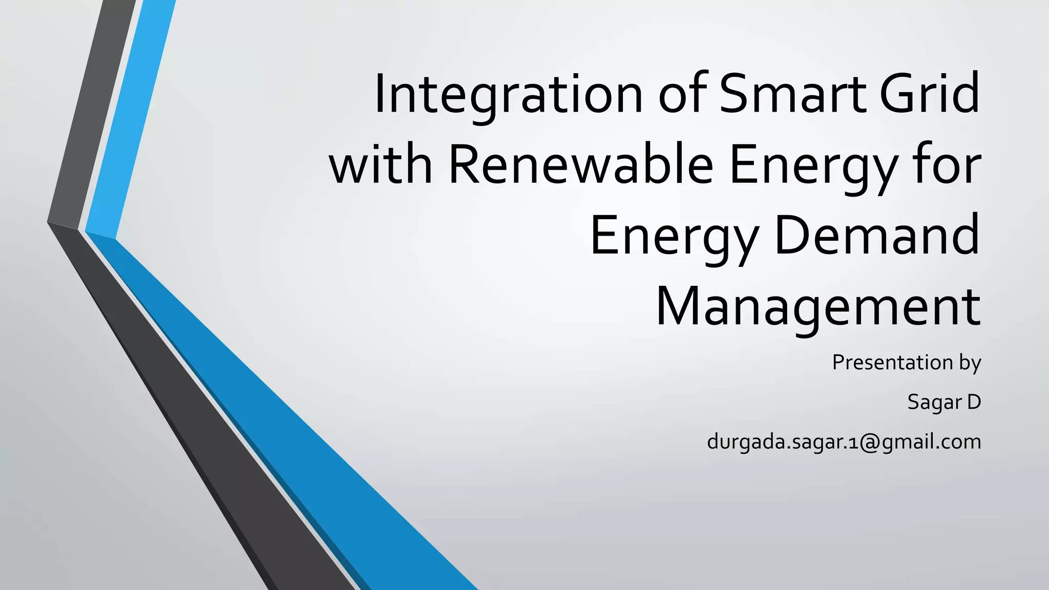 Integration of smart grid with renewable energy | PPTX