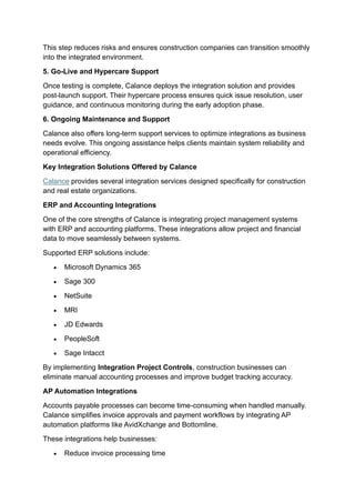 Integration Project Controls - Calance | PDF