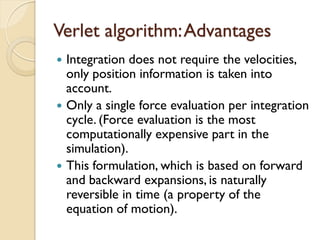 Integration schemes in Molecular Dynamics | PDF