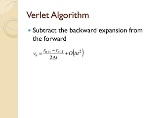 Integration schemes in Molecular Dynamics | PDF