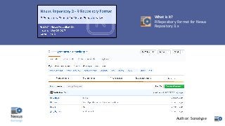 What	is	it?
R	Repository	Format	for	Nexus	
Repository	3.x
Author:	Sonatype
 