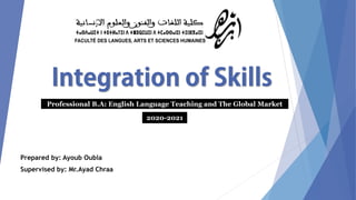 Prepared by: Ayoub Oubla
Supervised by: Mr.Ayad Chraa
Professional B.A: English Language Teaching and The Global Market
2020-2021
 