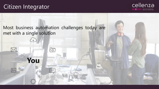 Citizen Integrator
Most business automation challenges today are
met with a single solution
You
 