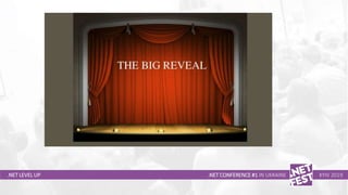 Тема доклада
Тема доклада
Тема доклада
.NET LEVEL UP
Typical test
pyramid
.NET CONFERENCE #1 IN UKRAINE KYIV 2019
 