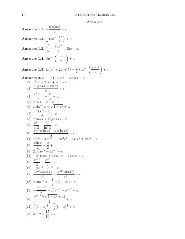 Integration techniques