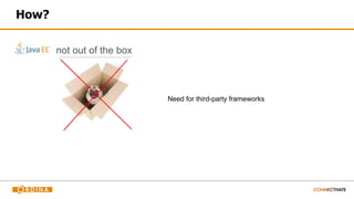 How?
not out of the box
Need for third-party frameworks
 
