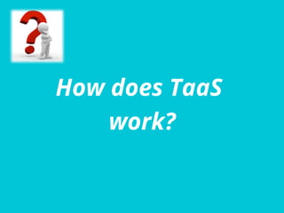 How does TaaS
work?
 