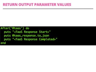 RETURN OUTPUT PARAMETER VALUES
 