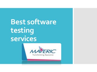 Best software
testing
services
 