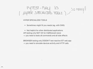 Integration tests ready to use with pytest-play - PyCon Nove | PDF
