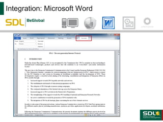 Integration: Microsoft Word
 