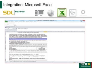 Integration: Microsoft Excel
 