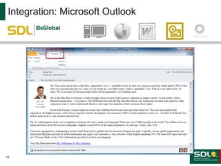 Integration: Microsoft Outlook
19
 