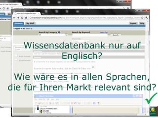 Wissensdatenbank nur auf
Englisch?
Wie wäre es in allen Sprachen,
die für Ihren Markt relevant sind?

 