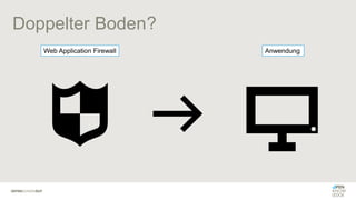 Doppelter Boden
Web Application Firewall Anwendung
?
 