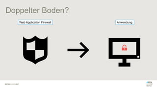 Doppelter Boden
Web Application Firewall Anwendung
?
 