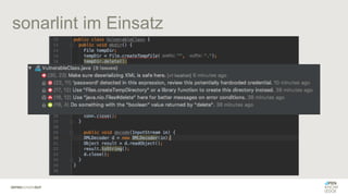 sonarlint im Einsatz
 