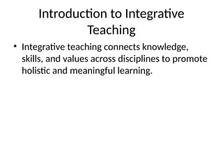 Comprehensive Modes and Strategies of Integrative Teaching in Education ...