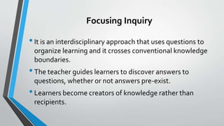 INTEGRATED TEACHING AND LEARNING APPROACHES | PDF