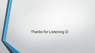 Thanks for Listening 
 