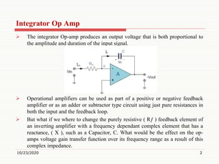 Integrator OP Amp | PPT