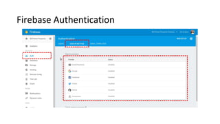 Firebase Authentication
 