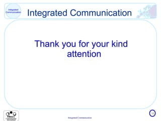 Thank You In Communication Integrated Communication | PPT