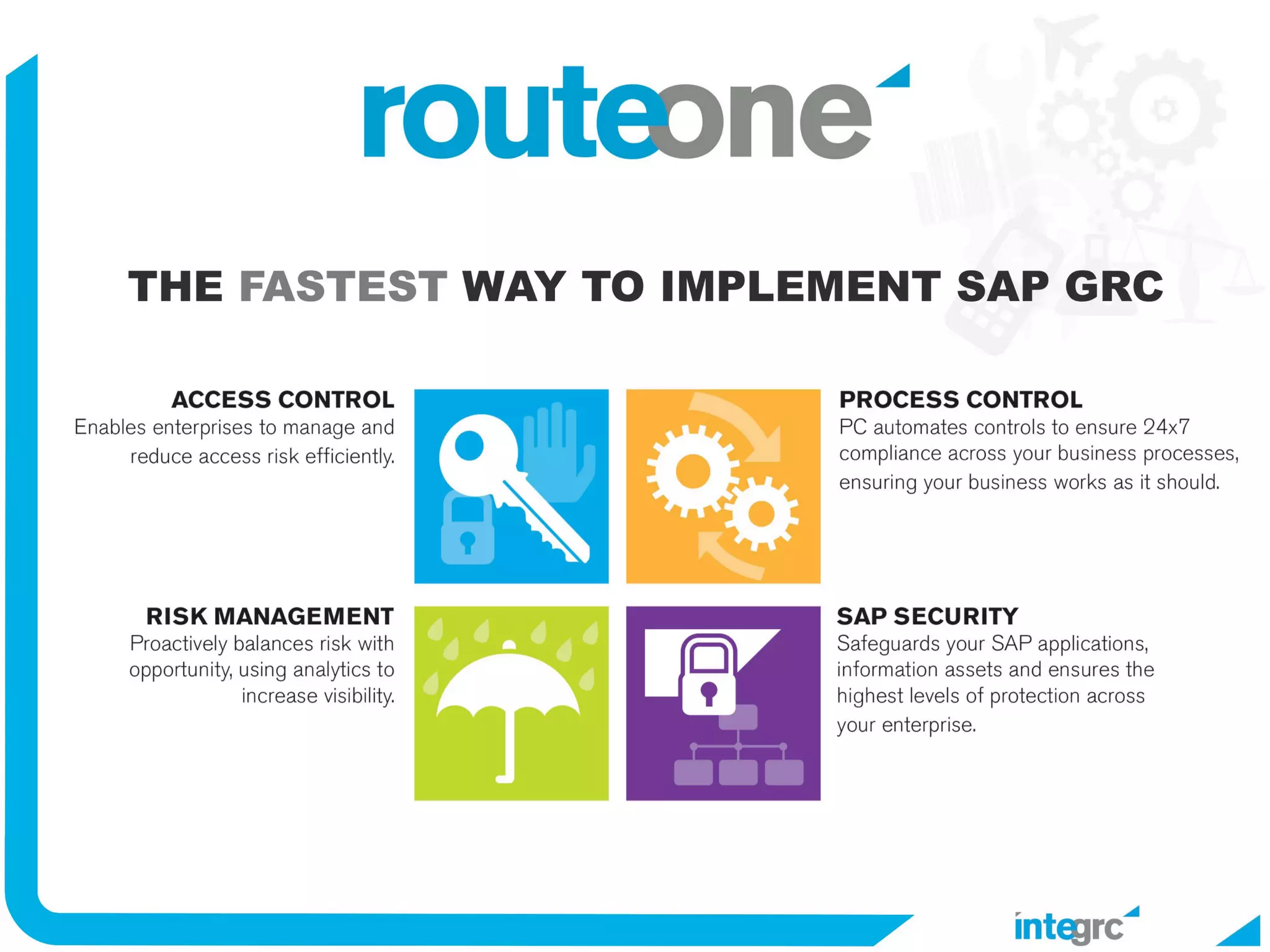 RouteONE from Integrc; the fastest way to implement SAP GRC
