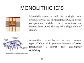 Monolithically Integreted citcuits IC | PPT