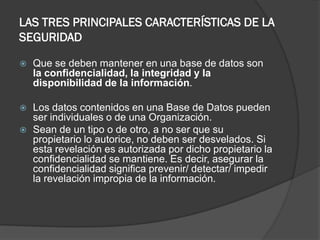 Integridad Y Seguridad En Las Bases De Datos
