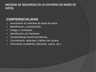 Integridad Y Seguridad En Las Bases De Datos