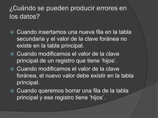 Integridad Y Seguridad En Las Bases De Datos