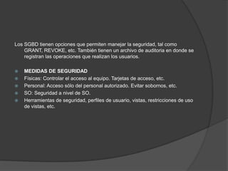 Integridad Y Seguridad En Las Bases De Datos