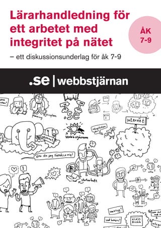 Lärarhandledning för
ett arbetet med
integritet på nätet
– ett diskussionsunderlag för åk 7-9

ÅK
7-9

 