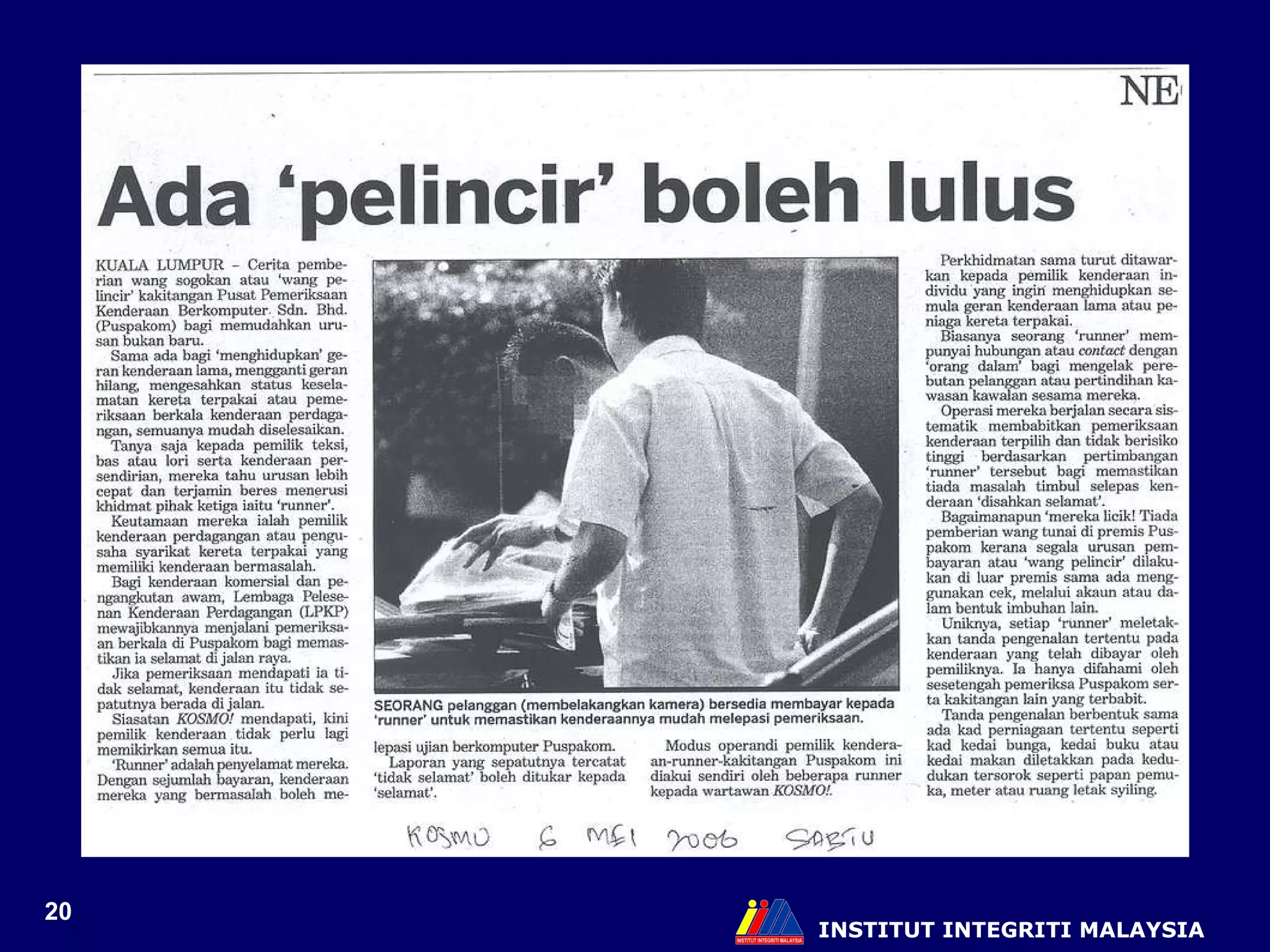 INSTITUT INTEGRITI MALAYSIA 