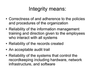 Integrity | ODP