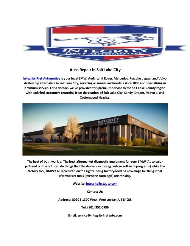 Integrity first automotive bmw repair shops salt lake city