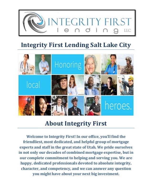 Integrity First Lending Salt Lake City Mortgage Company