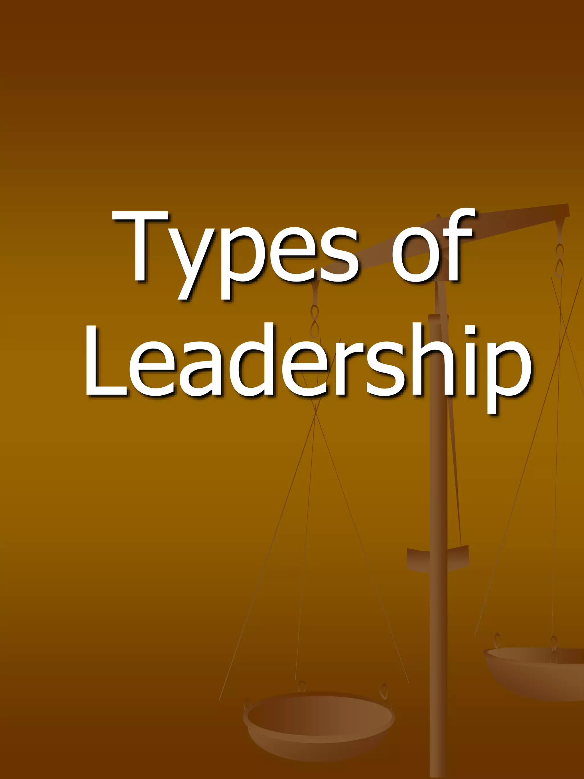 Types of
Leadership
 