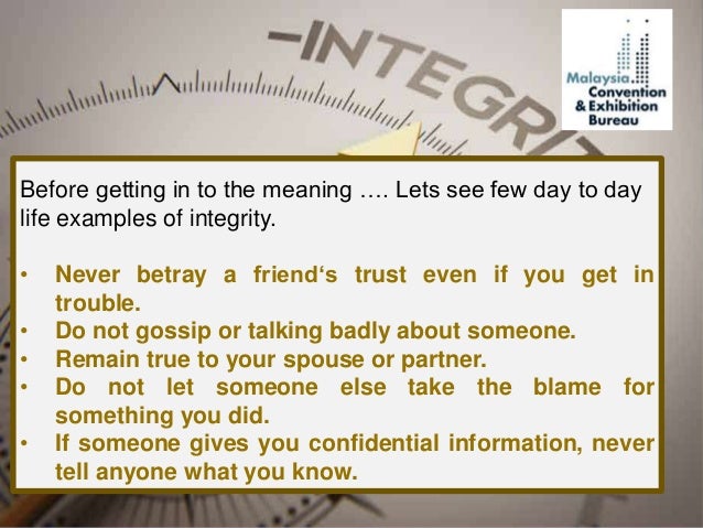 Integrity At The Office