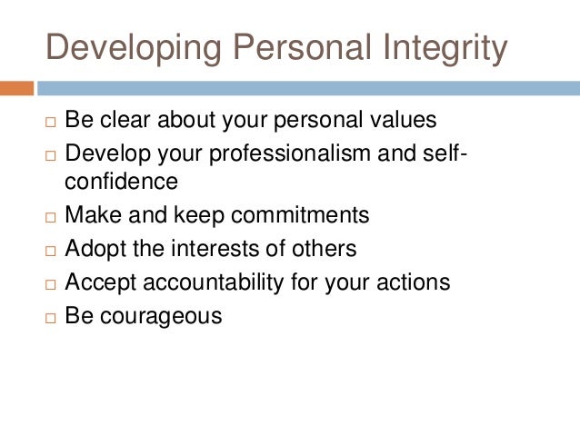 Integrity And Transparency
