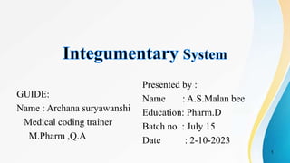 GUIDE:
Name : Archana suryawanshi
Medical coding trainer
M.Pharm ,Q.A
Presented by :
Name : A.S.Malan bee
Education: Pharm.D
Batch no : July 15
Date : 2-10-2023
1
 