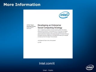 More Information Intel - Public Intel.com/it 