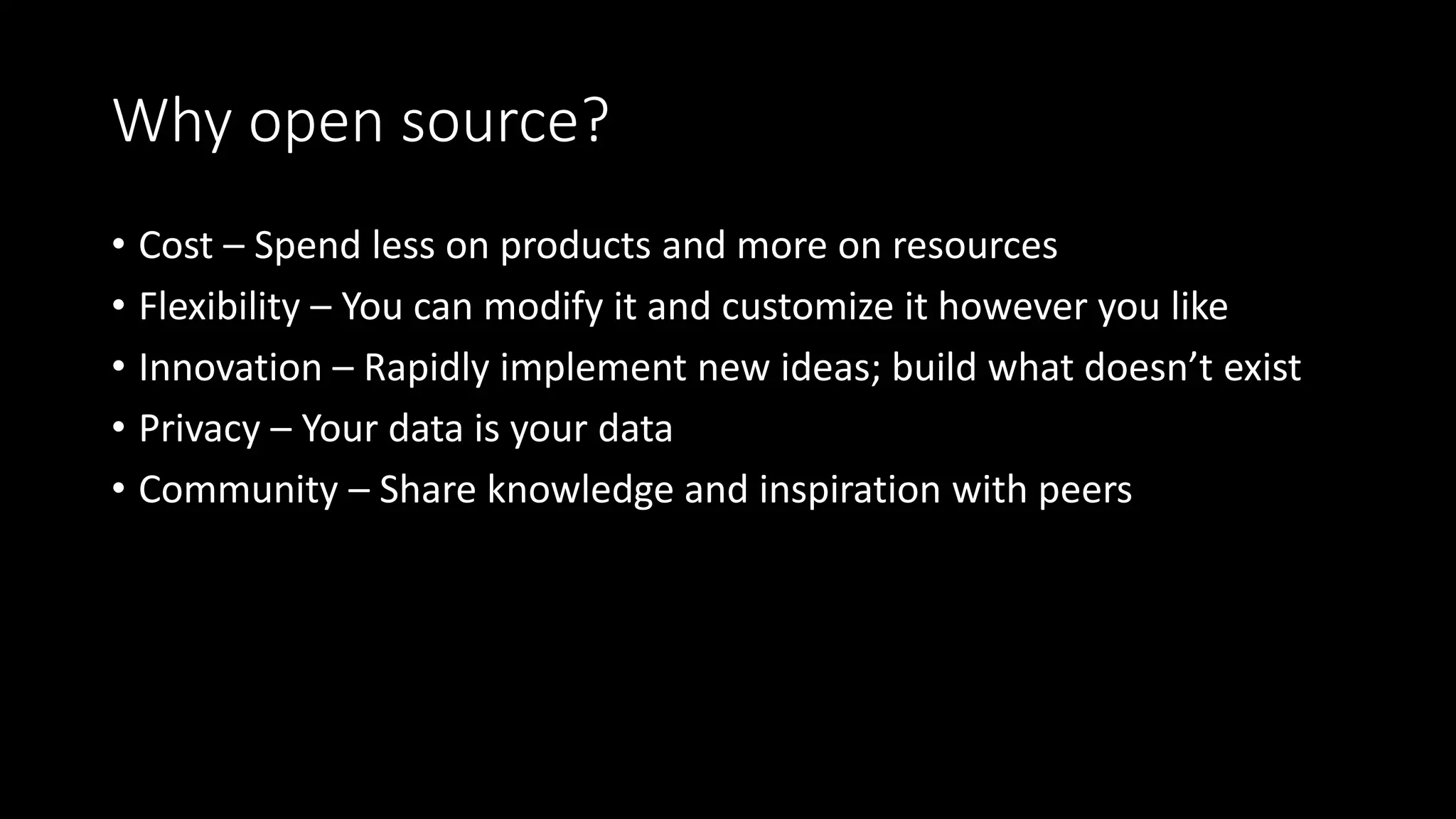 Open source software
Break the kill chain without breaking the bank
 