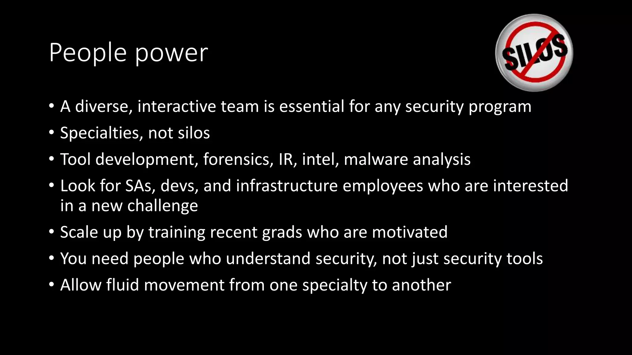 Why open source?
• Cost – Spend less on products and more on resources
• Flexibility – You can modify it and customize it however you like
• Innovation – Rapidly implement new ideas; build what doesn’t exist
• Privacy – Your data is your data
• Community – Share knowledge and inspiration with peers
 