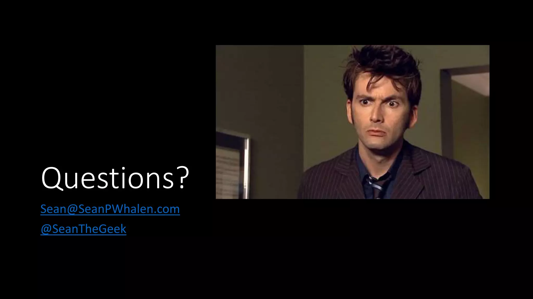 DIY Endpoint Monitoring and Remediation
• Use the power of open source software and mature, internal intel
• LIMA CHARLIE – Endpoint monitoring stack
• Constantly monitor your endpoints
• Recursively investigates
• Present findings to IR analyst
• Use native tools such as PowerShell
• PSRecon
• Kansa
 