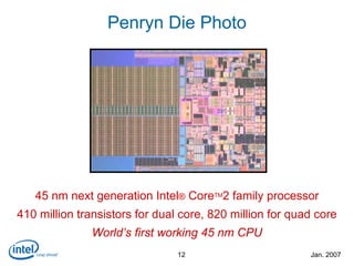 Intel 45nm high-k metal-gate press release